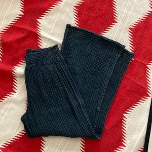 Michael Stars wide leg black linen pants